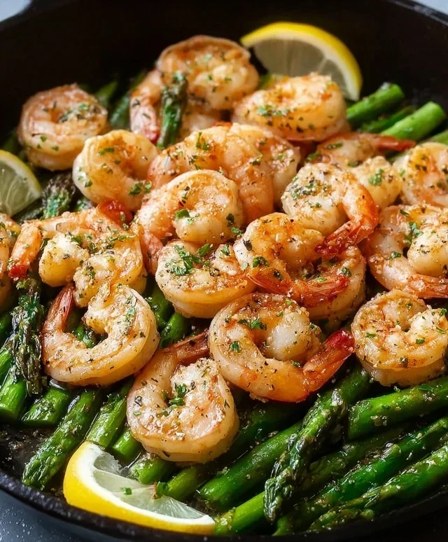 Lemon Garlic Shrimp and Asparagus (20-Minutes)