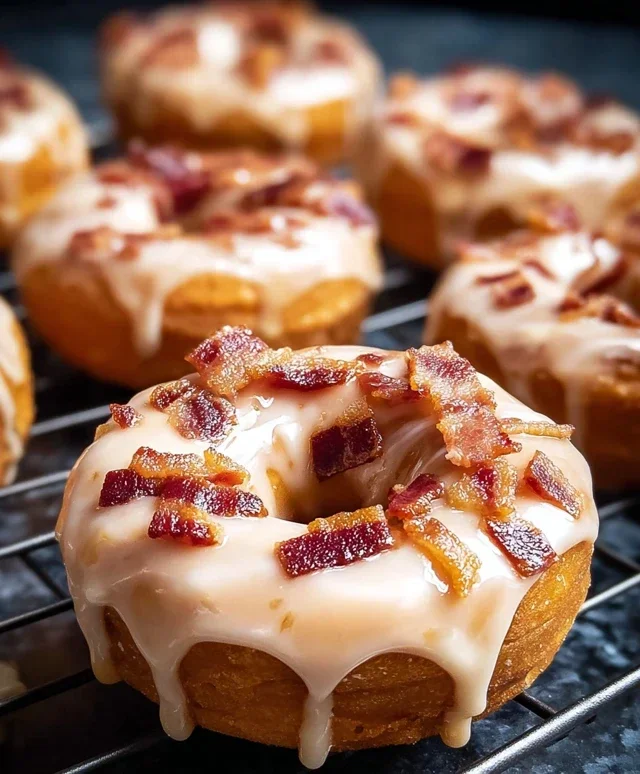 Maple Beef Beef Bacon Doughnuts