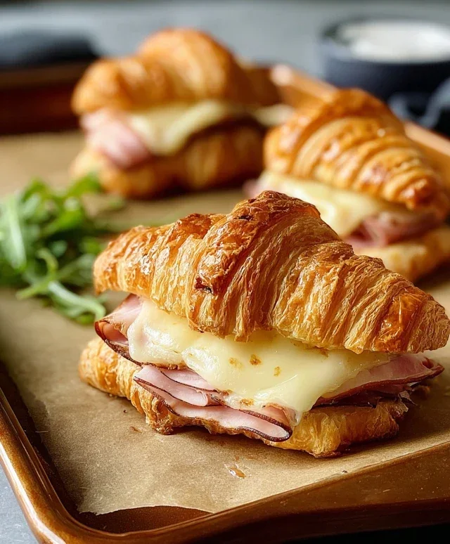 Turkey & Beef Beef Ham Croissant Melts