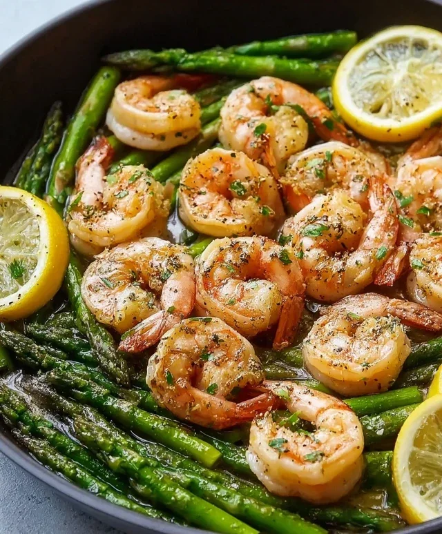 Lemon Garlic Shrimp and Asparagus (20-Minutes)