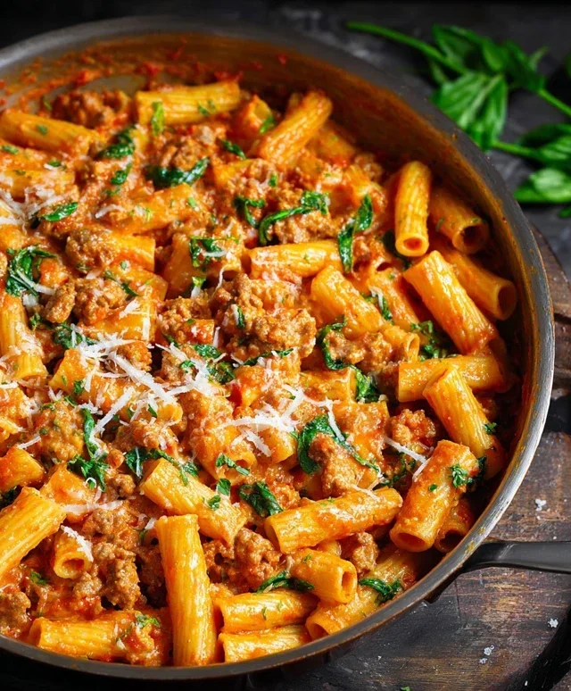 Creamy Sausage Rigatoni (One-Pan, 30-Minute Meal)