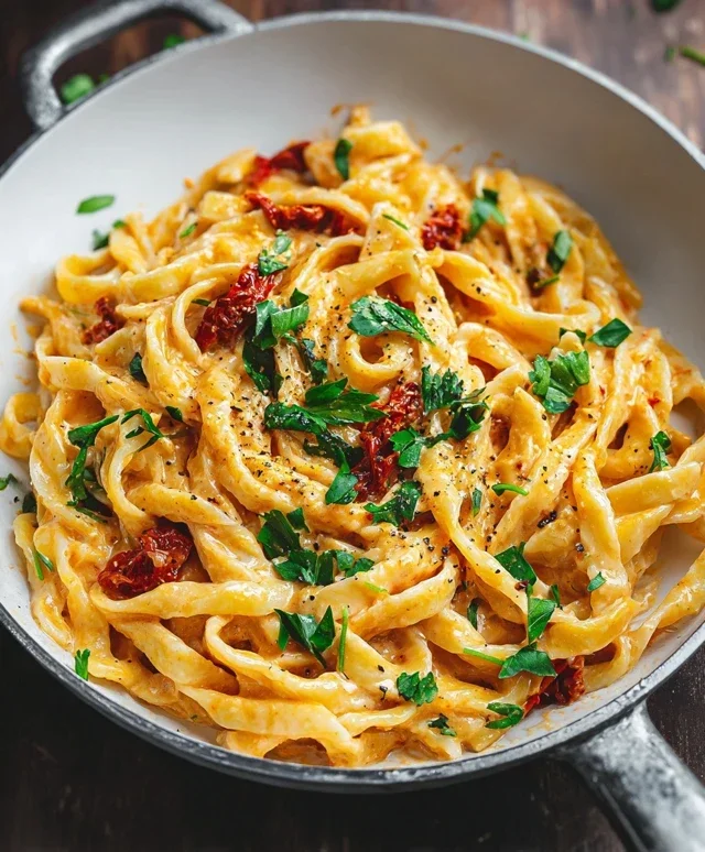 Vegan Creamy Sun Dried Tomato Pasta Recipe
