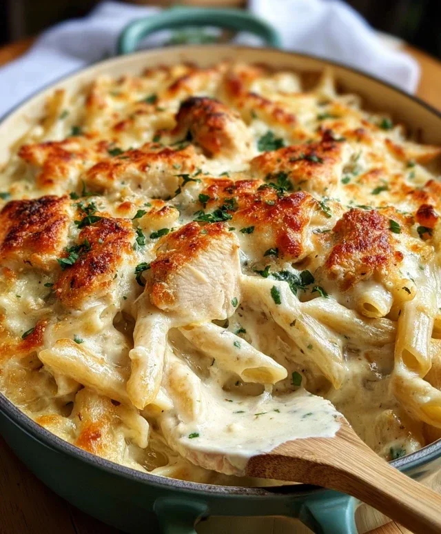 Chicken Alfredo Bake