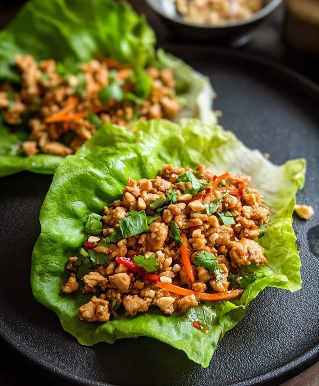 Thai Chicken Lettuce Wraps