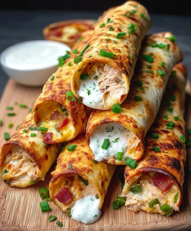 Jalapeno Popper Chicken Taquitos