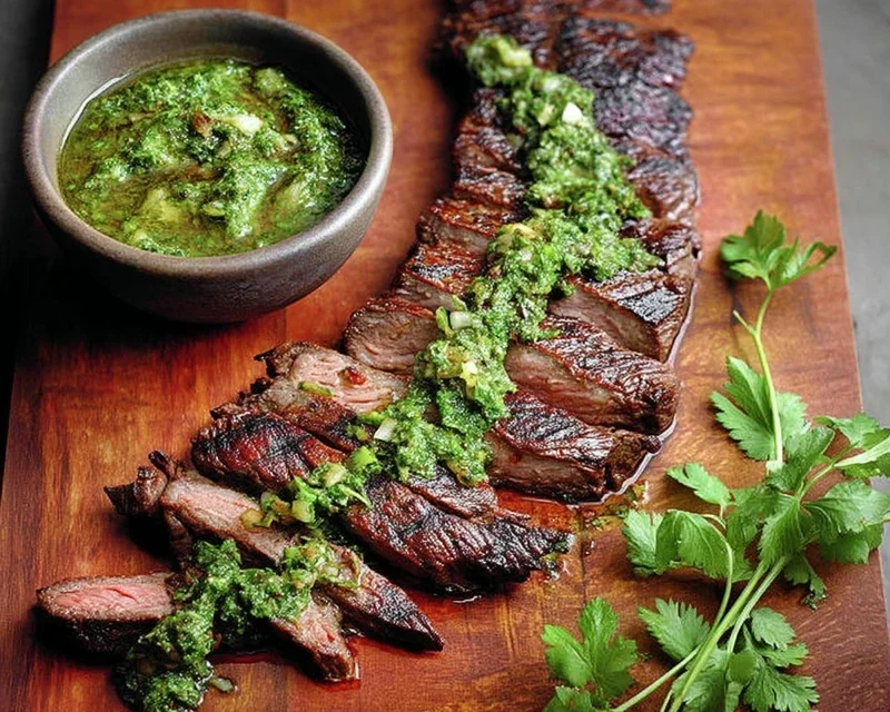 Skirt Steak Marinade Recipe with Chimichurri Recipe