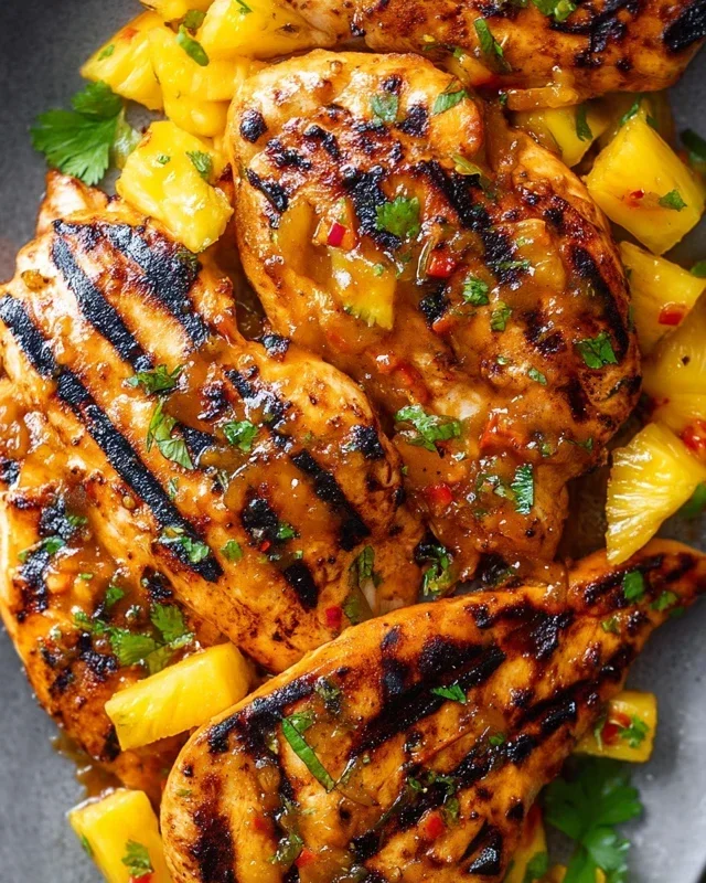 Grilled Mango Pineapple Chicken
