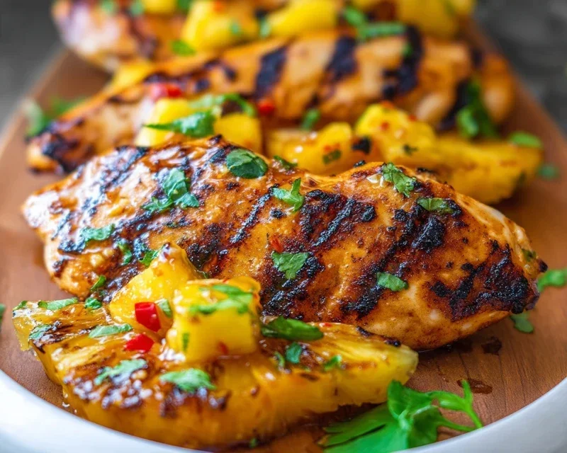 Grilled Mango Pineapple Chicken