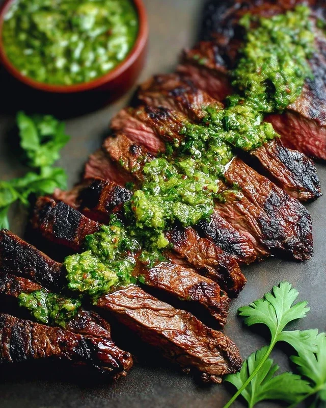 Skirt Steak Marinade Recipe with Chimichurri Recipe