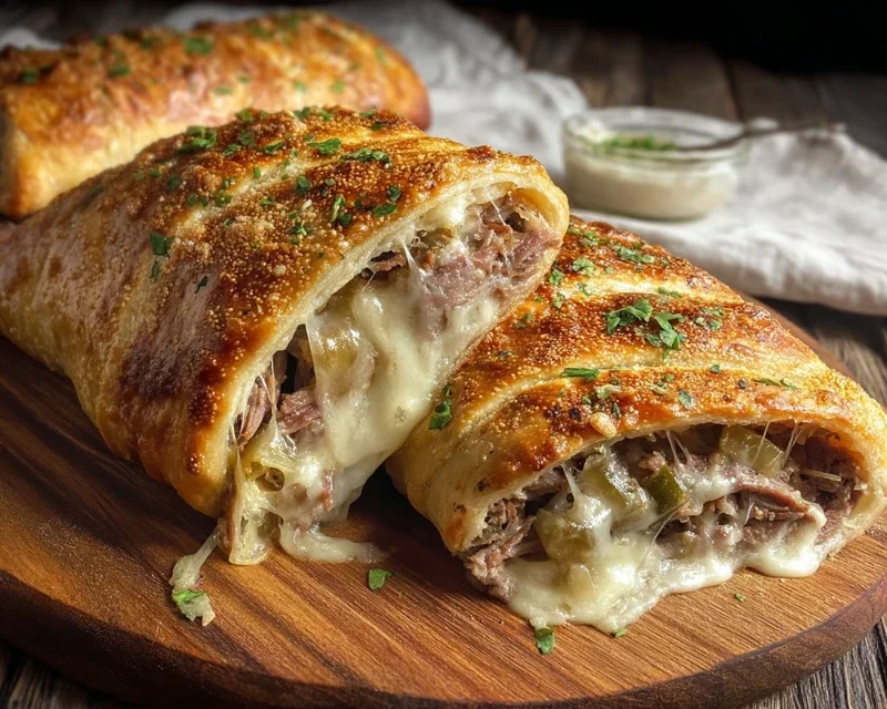 Philly Cheesesteak Stromboli