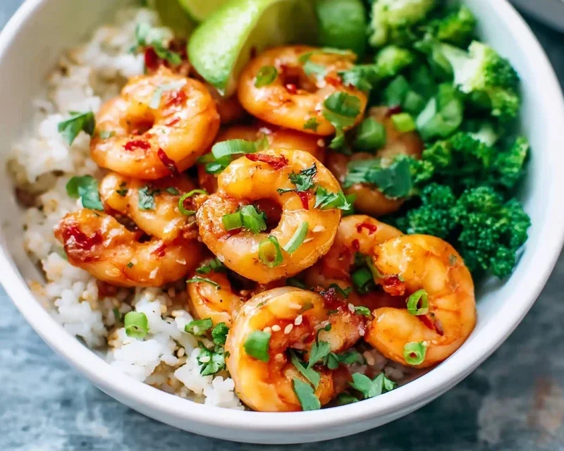 Honey Garlic Shrimp Bowls