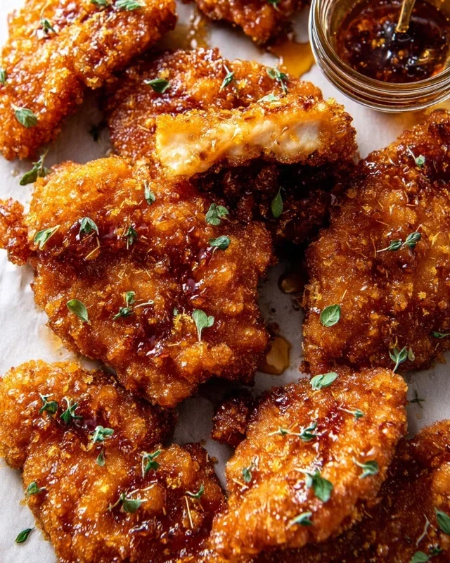 Baked Crunchy Hot Honey Chicken