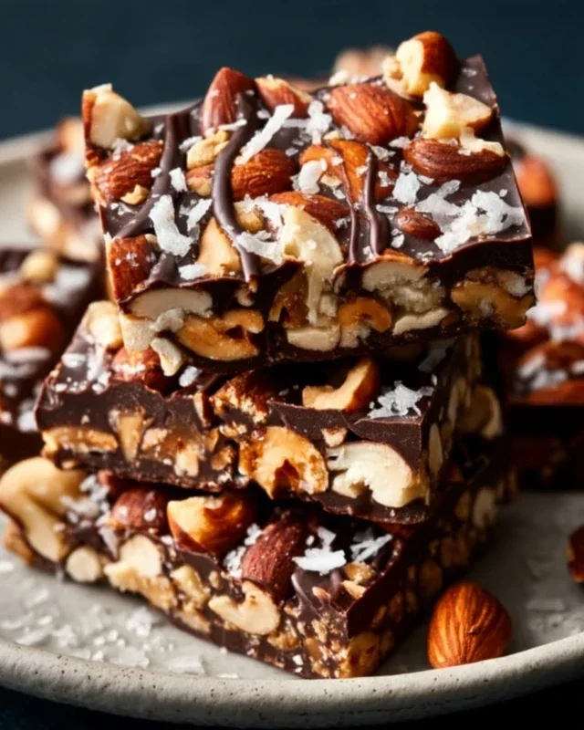 Dark Chocolate and Sea Salt Nut Bars
