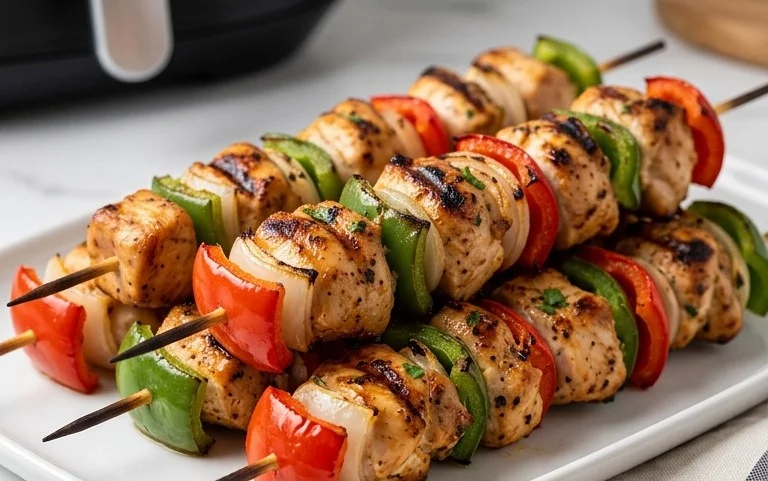 Air Fryer Chicken Skewers (VIDEO)