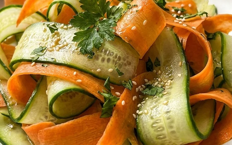 Carrot and Cucumber Ribbon Salad