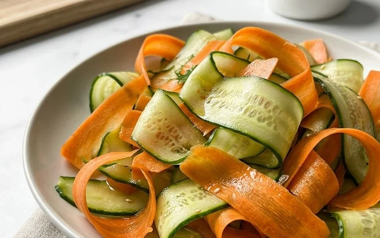 Carrot and Cucumber Ribbon Salad