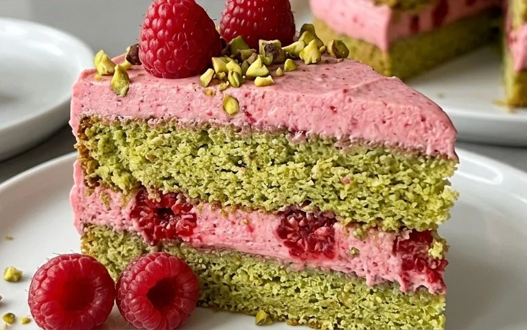 Pistachio Raspberry Cake