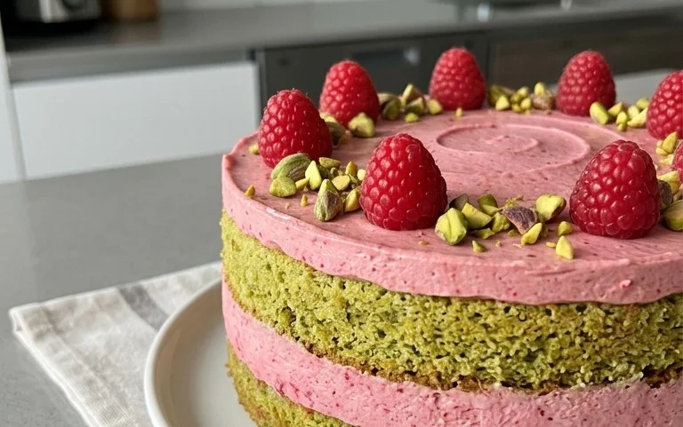 Pistachio Raspberry Cake