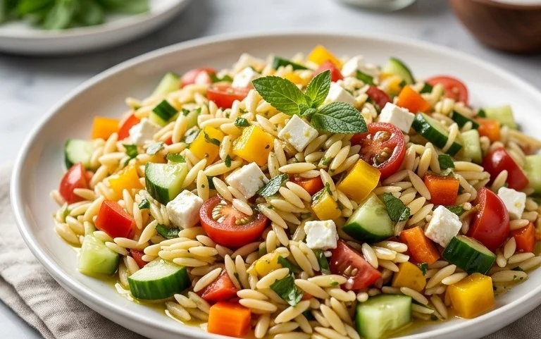 Rainbow Orzo Salad