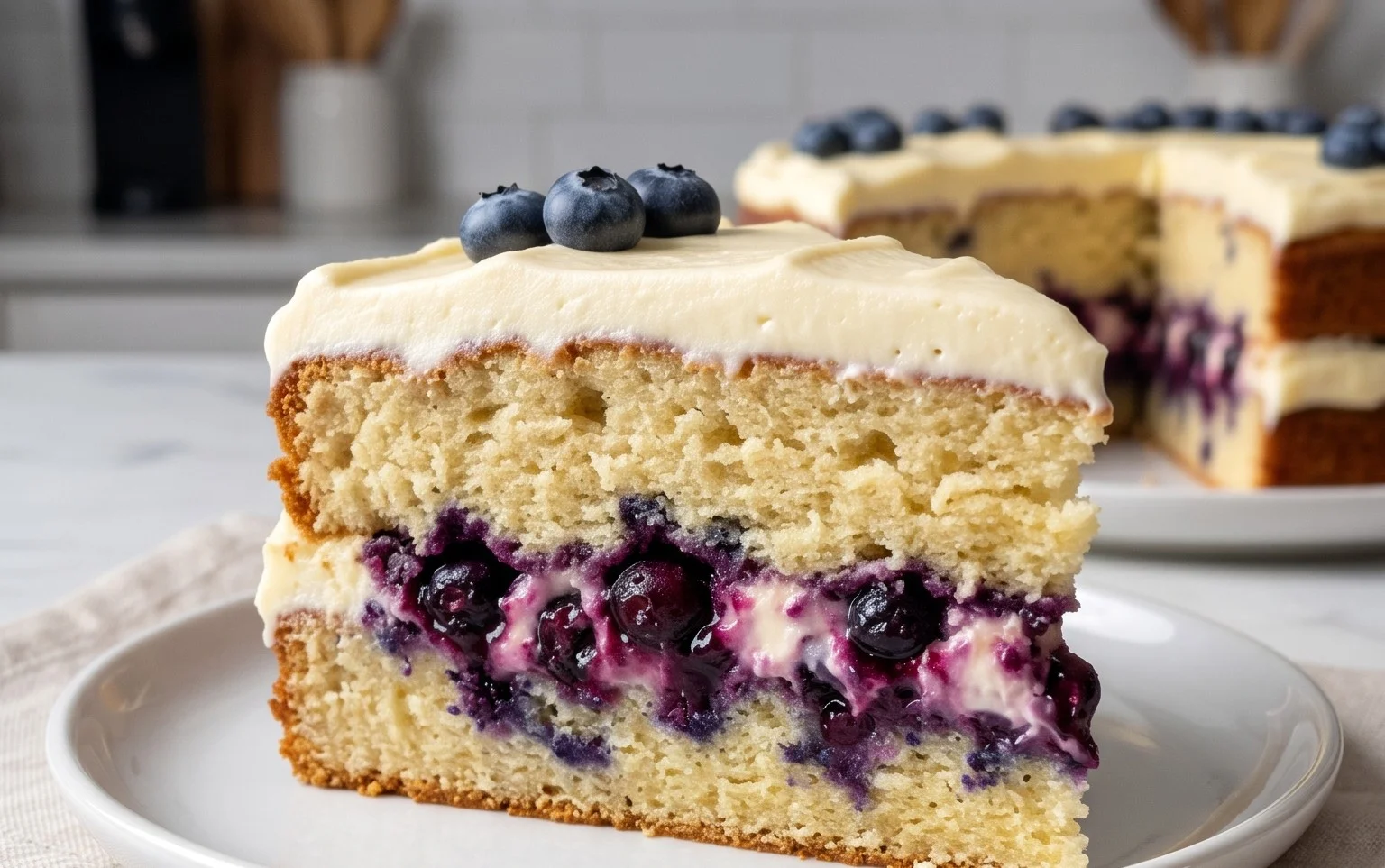 Nova Scotia Blueberry Cream Cake