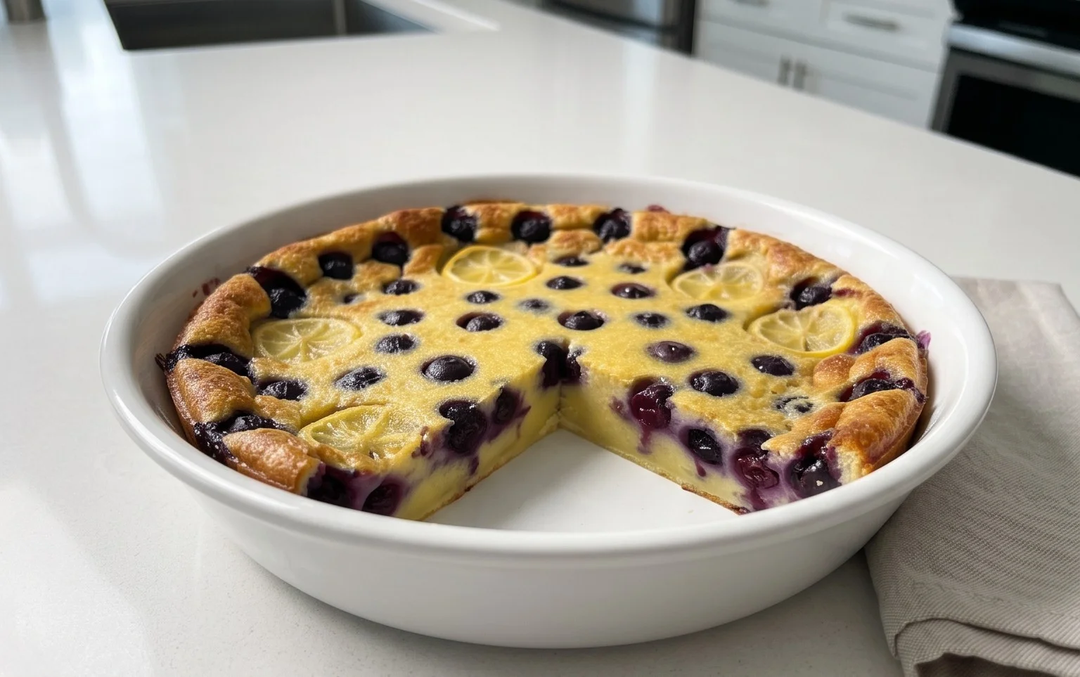 Lemon Blueberry Clafoutis
