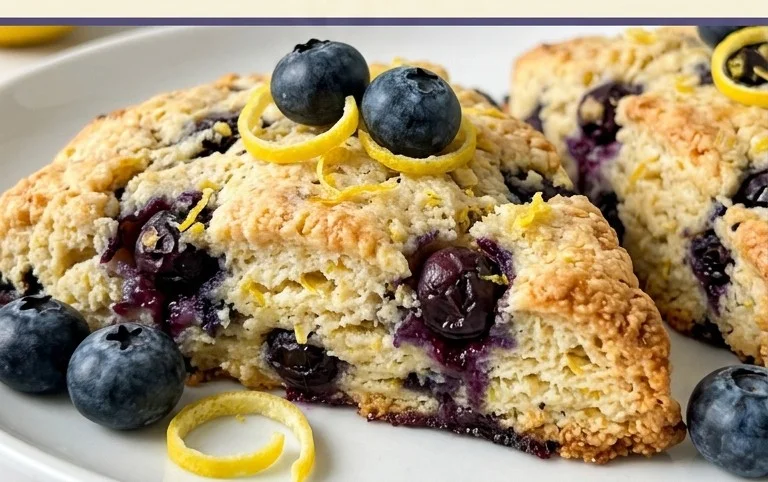 Almond Flour Lemon Blueberry Scones