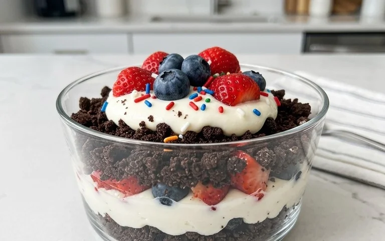 Red, White and Blue Dirt Cups