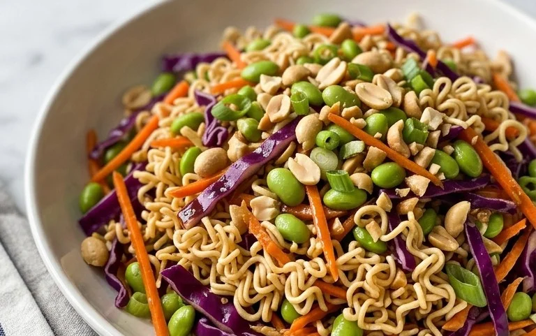 Crunchy Asian Ramen Noodle Salad Recipe