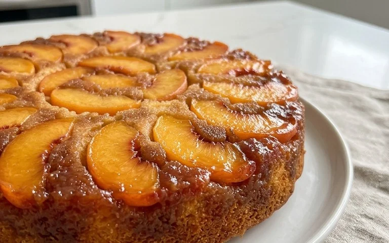 Peach Upside-Down Cake Recipe