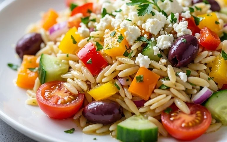 Rainbow Orzo Salad