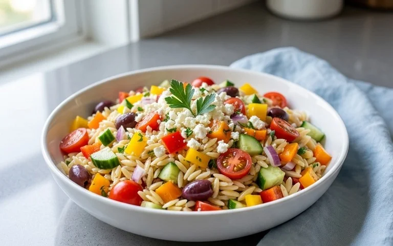 Rainbow Orzo Salad
