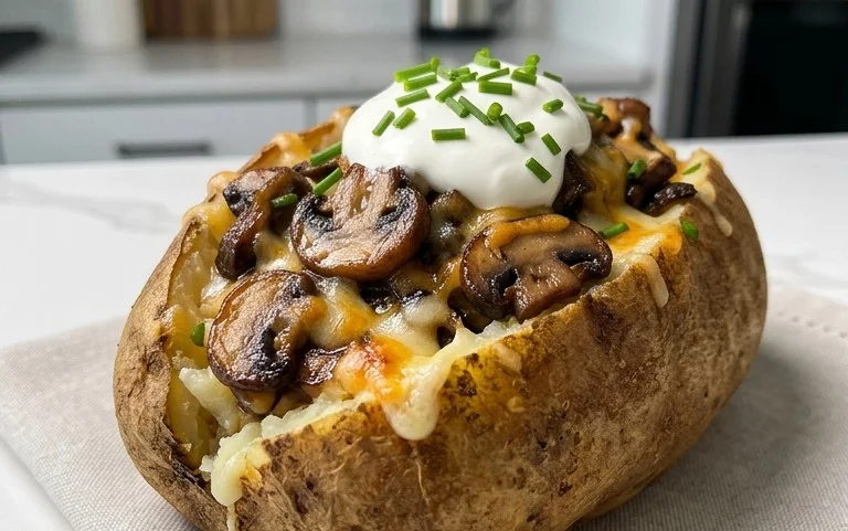 The Ultimate Stuffed Baked Potatoes with Mushrooms