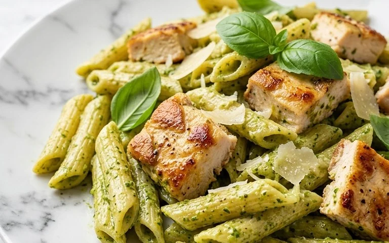 Creamy Chicken Pesto Pasta