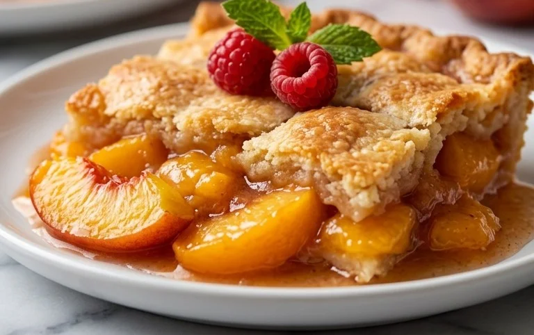 The Easiest Southern Peach Cobbler