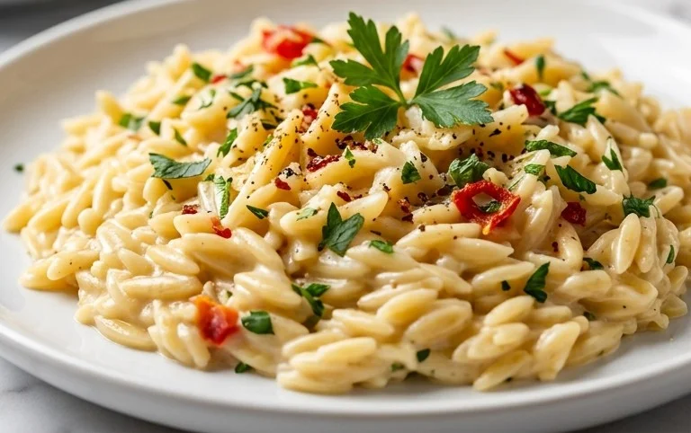 Creamy Garlic Parmesan Orzo