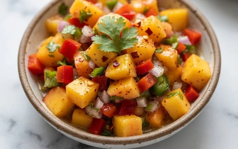 Sweet & Spicy Peach Salsa Canning Recipe