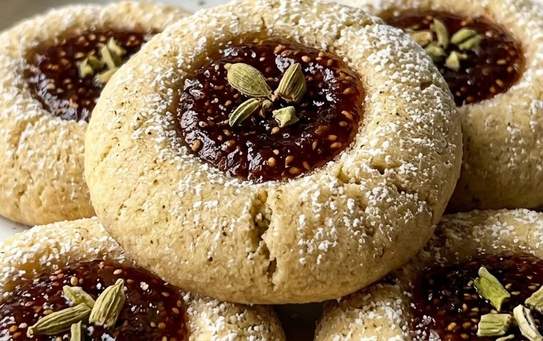 Cardamom Fig Thumbprint Cookies