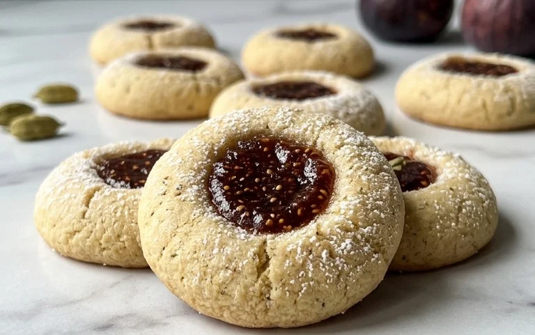 Cardamom Fig Thumbprint Cookies