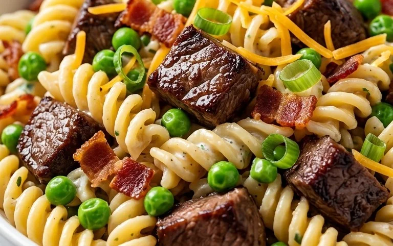 Beef Bacon Ranch Pasta Salad