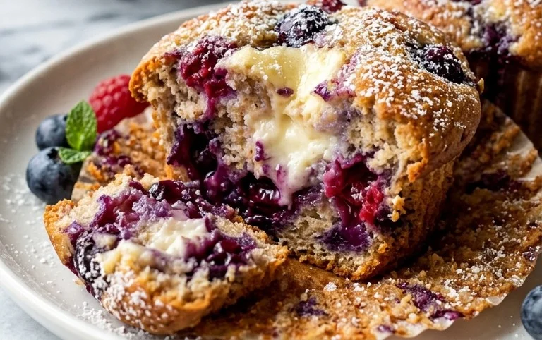 Berry Cream Cheese Muffins