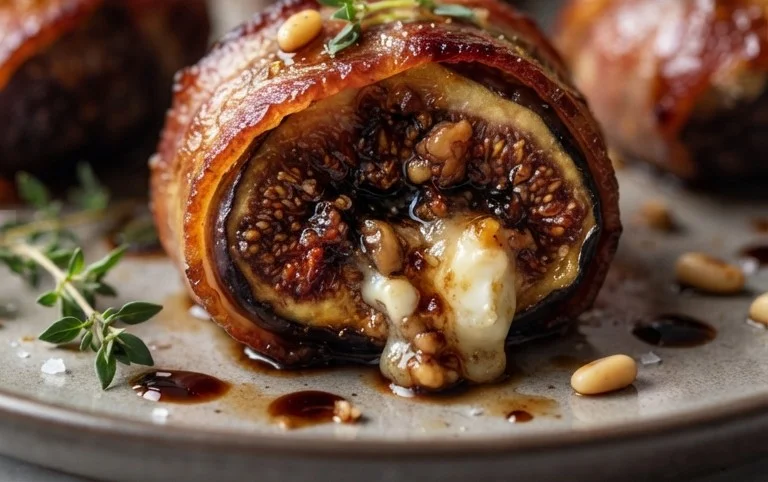 Beef Bacon Wrapped Stuffed Figs