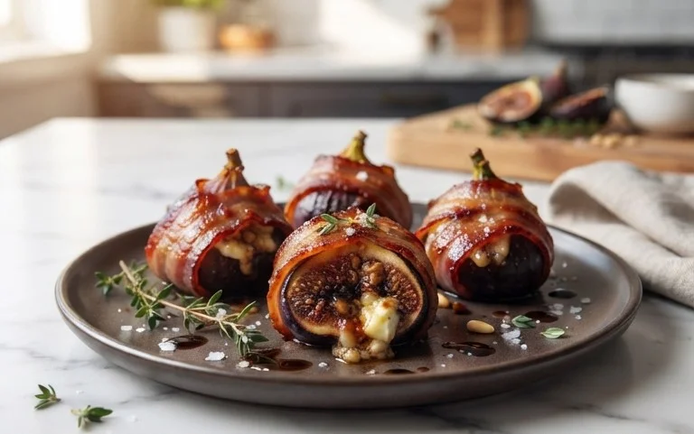 Beef Bacon Wrapped Stuffed Figs