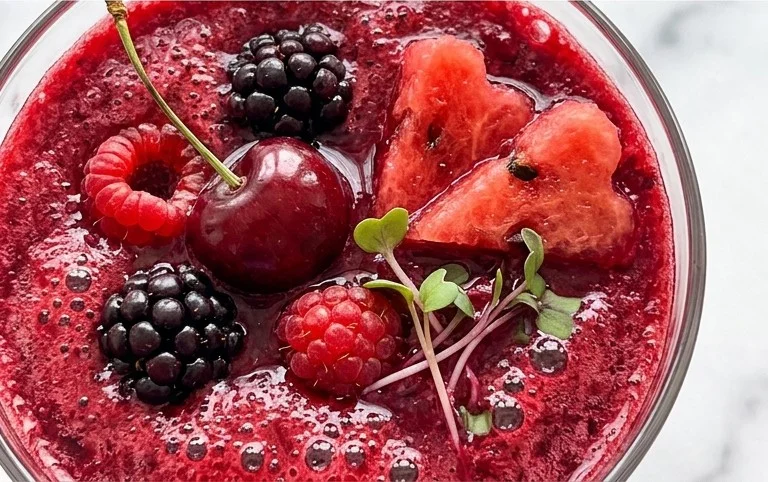 Watermelon Cherry Berry Beet Juice