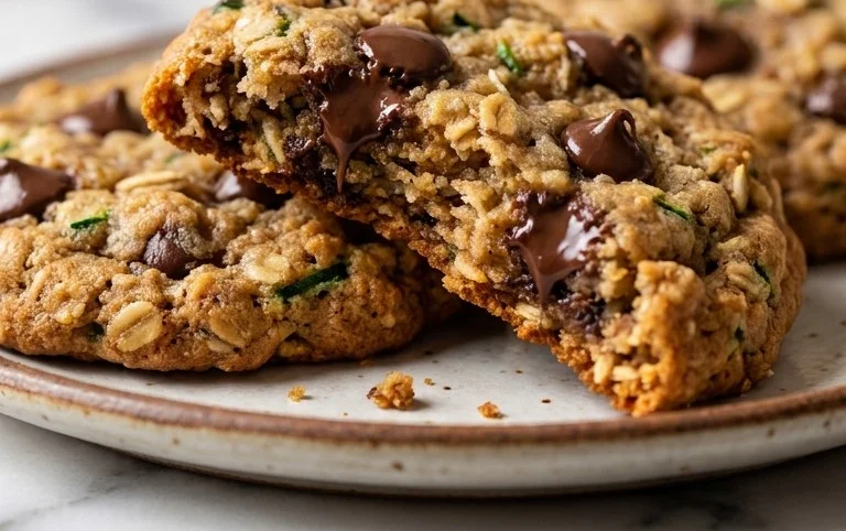 Homemade Zucchini-Oat Chocolate Chip Cookies
