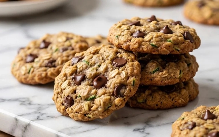 Homemade Zucchini-Oat Chocolate Chip Cookies