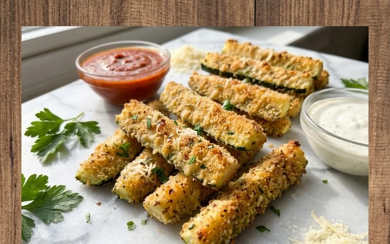 Baked Zucchini Sticks (Oven or Air Fryer)