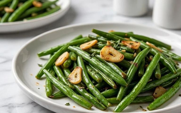 Sautéed Green Beans Recipe with Garlic