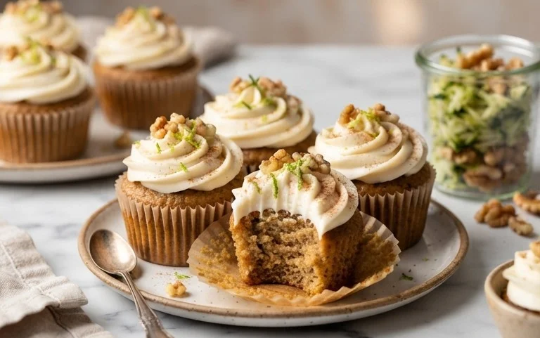 Zucchini Cupcakes with Cream Cheese Frosting