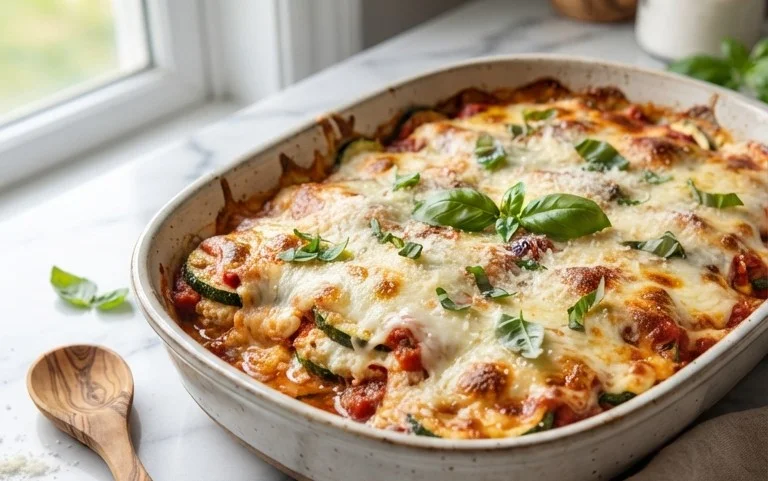 Three Cheese Zucchini Parmesan