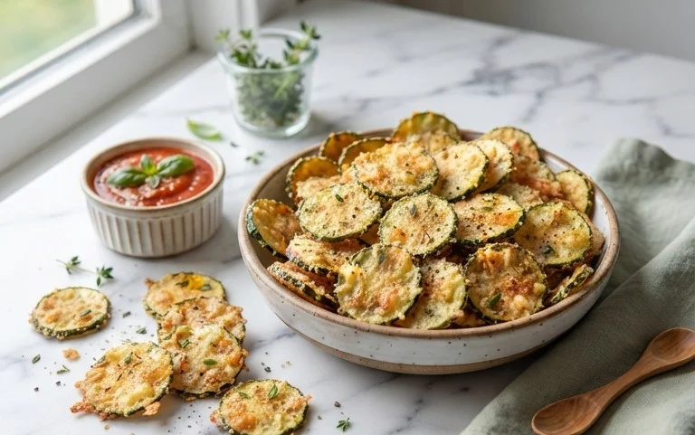 Crispy Baked Zucchini Chips